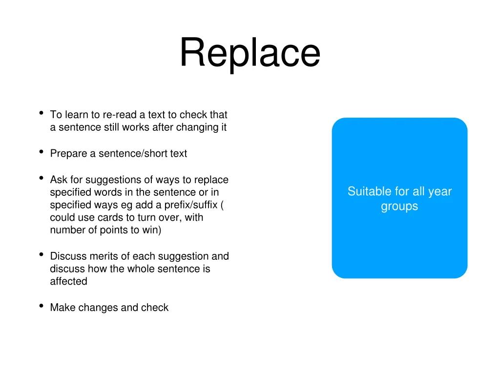 replace