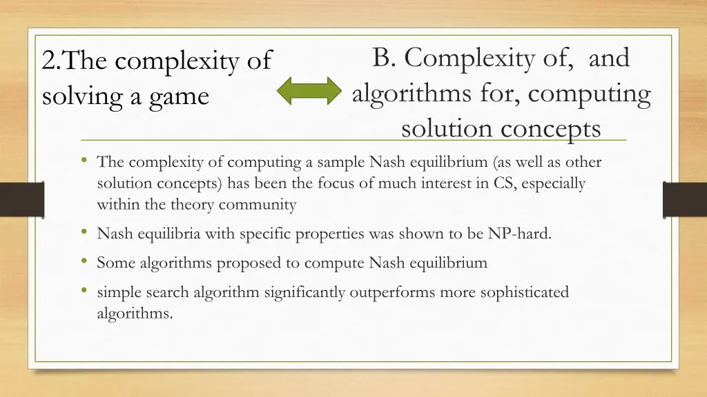 b complexity of and algorithms for computing