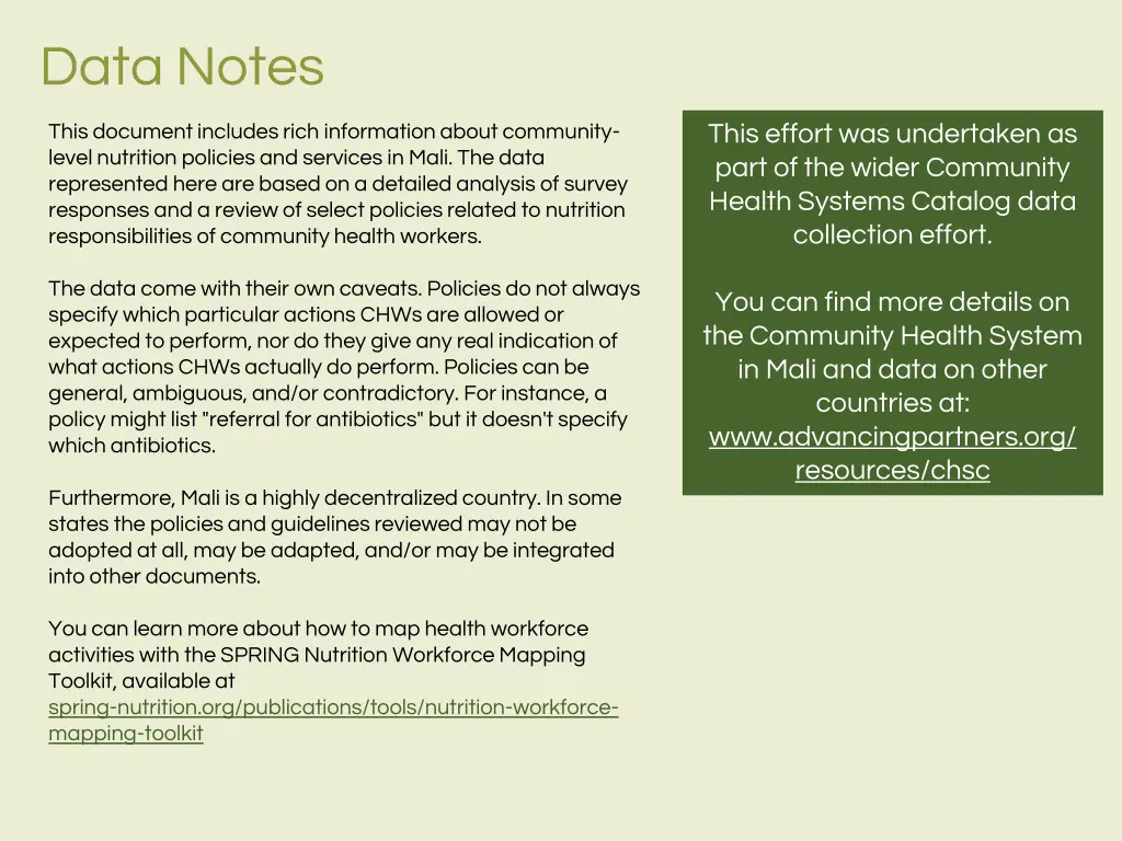 data notes
