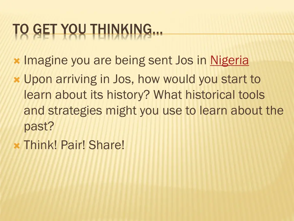 to get you thinking 1