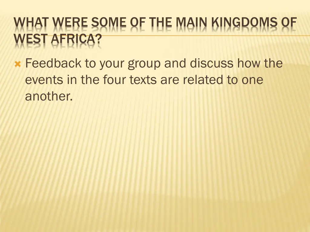 what were some of the main kingdoms of west africa 1