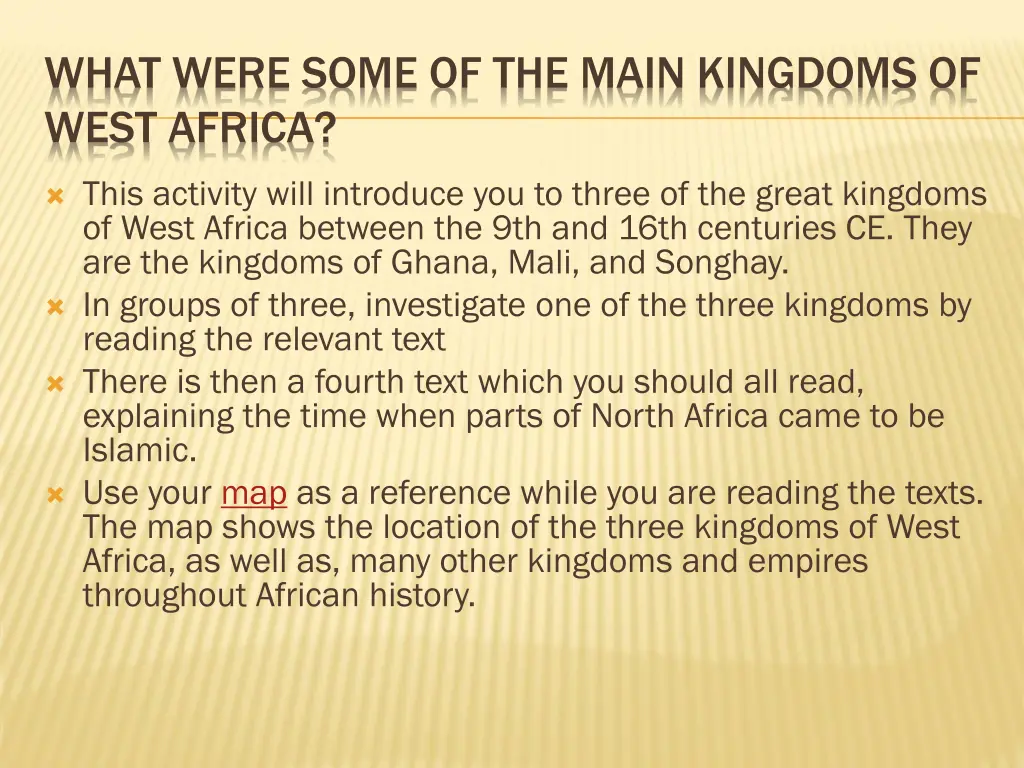 what were some of the main kingdoms of west africa