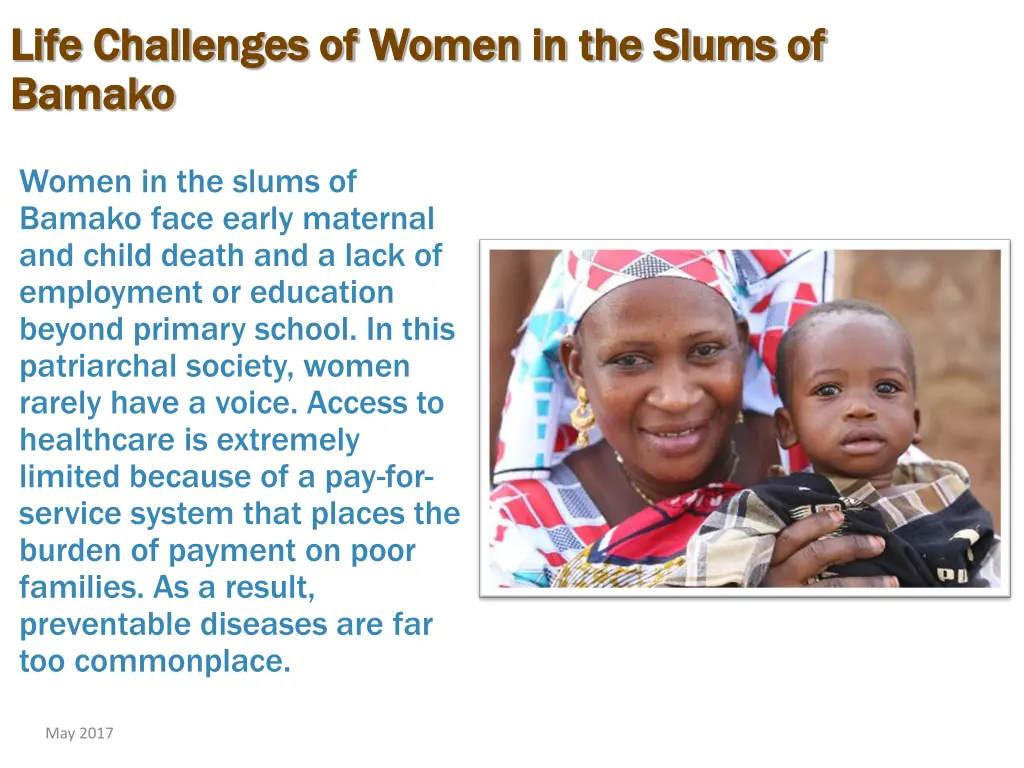 life challenges of women in the slums of life