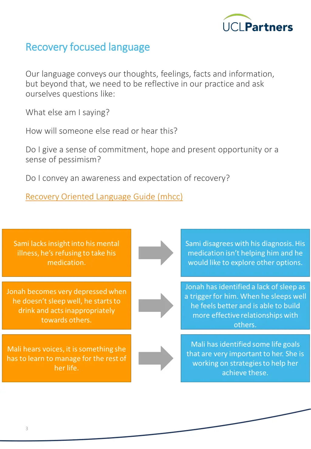 recovery focused language recovery focused
