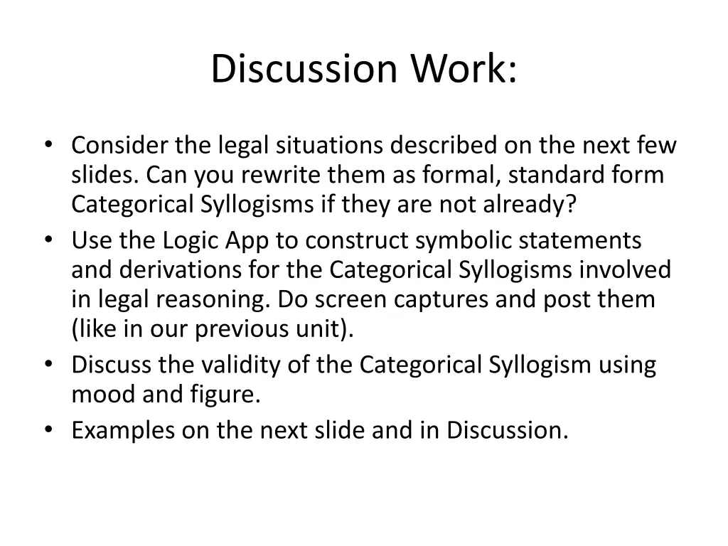 discussion work