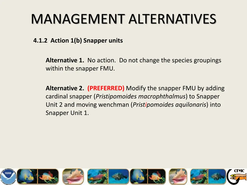 management alternatives 1