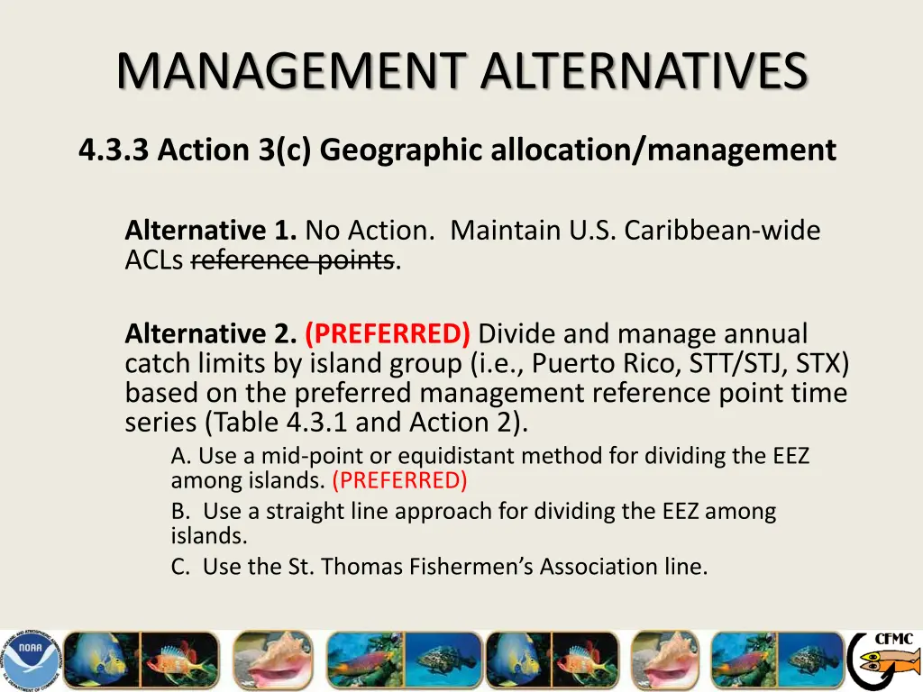 management alternatives 15