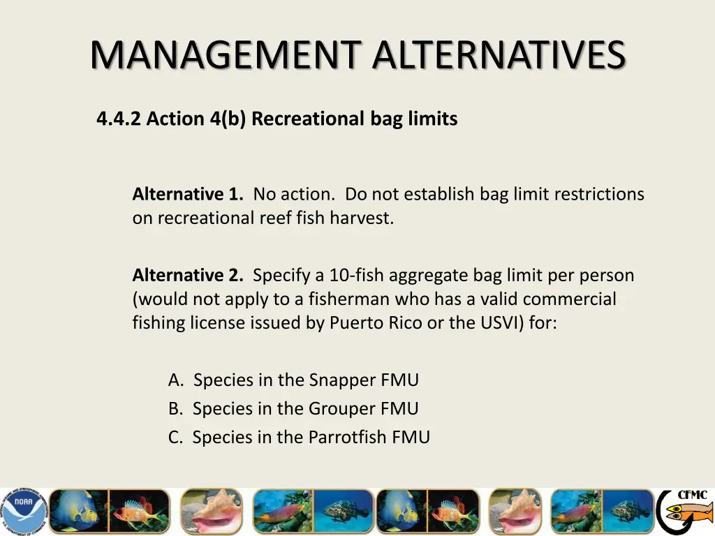 management alternatives 17