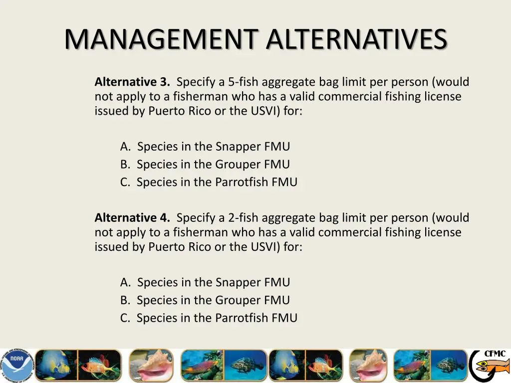 management alternatives 18