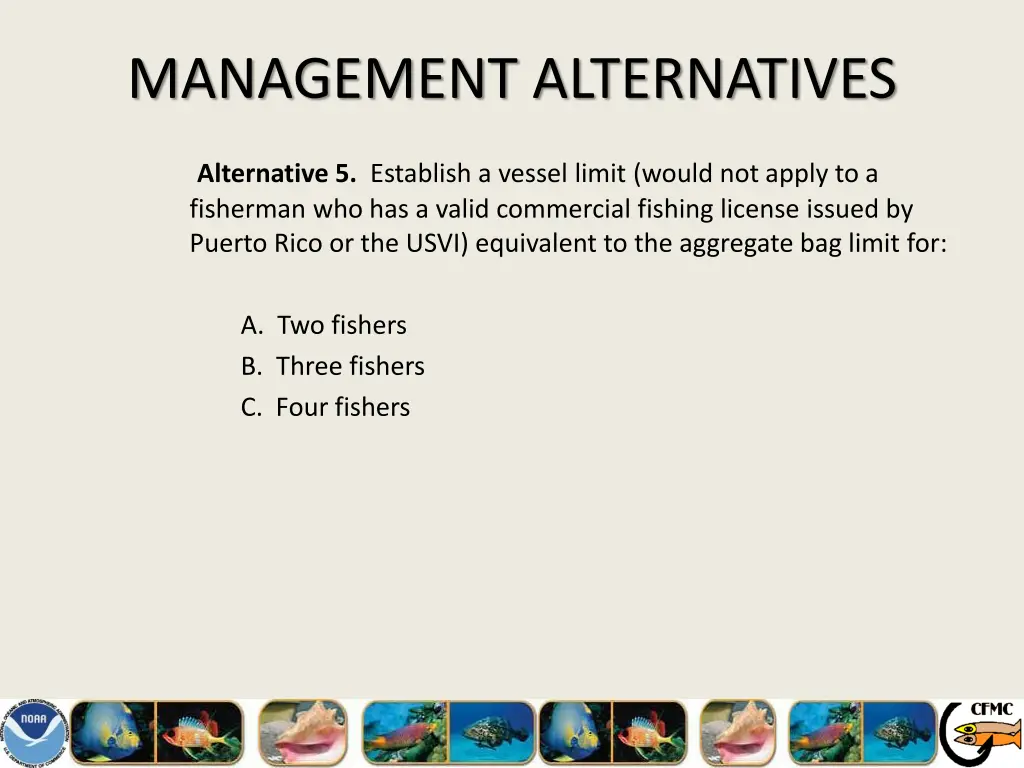 management alternatives 19