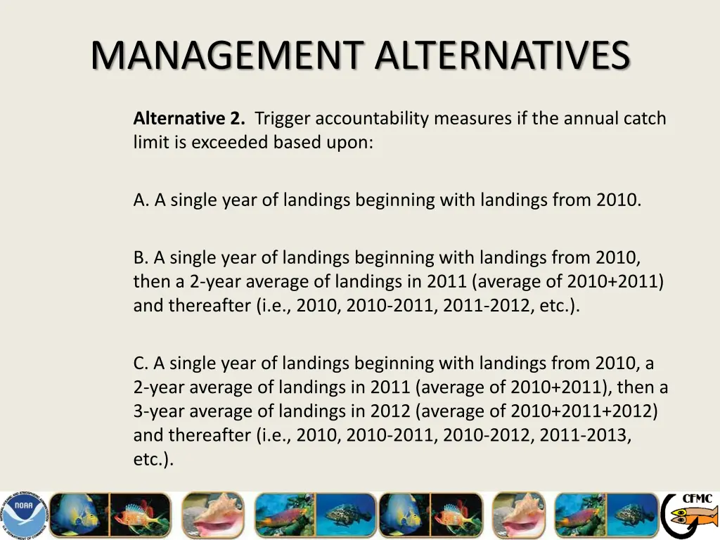 management alternatives 22