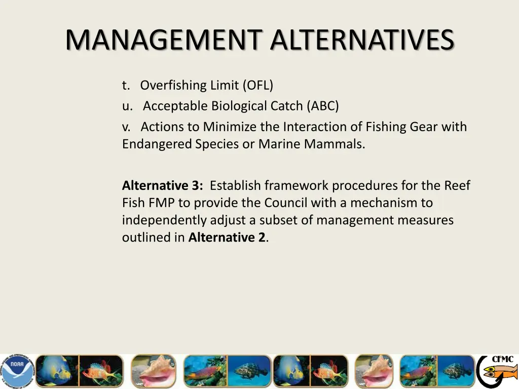 management alternatives 28