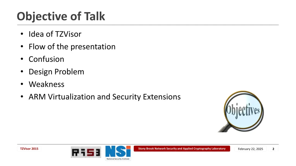 objective of talk