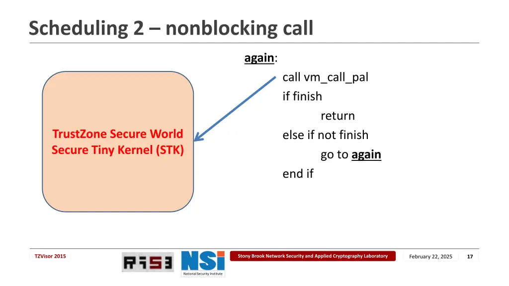 scheduling 2 nonblocking call