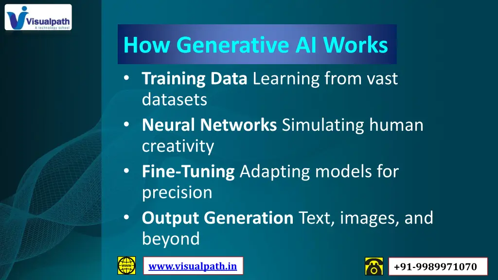 how generative ai works training data learning