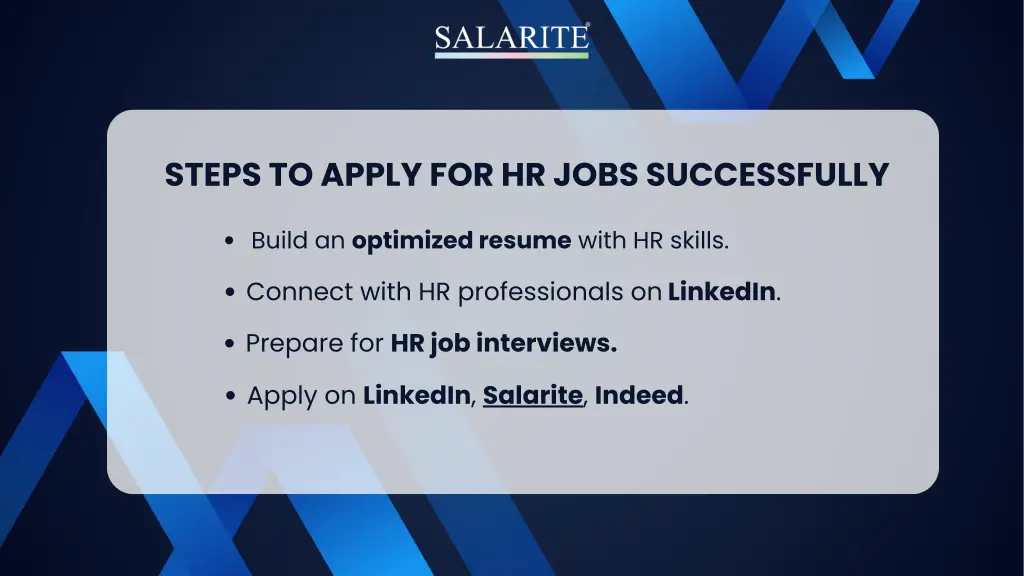 steps to apply for hr jobs successfully