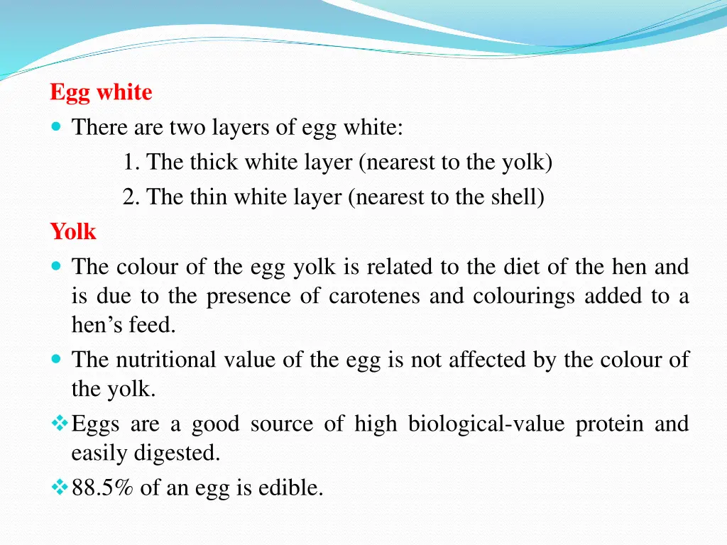 egg white there are two layers of egg white