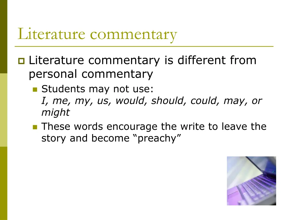 literature commentary