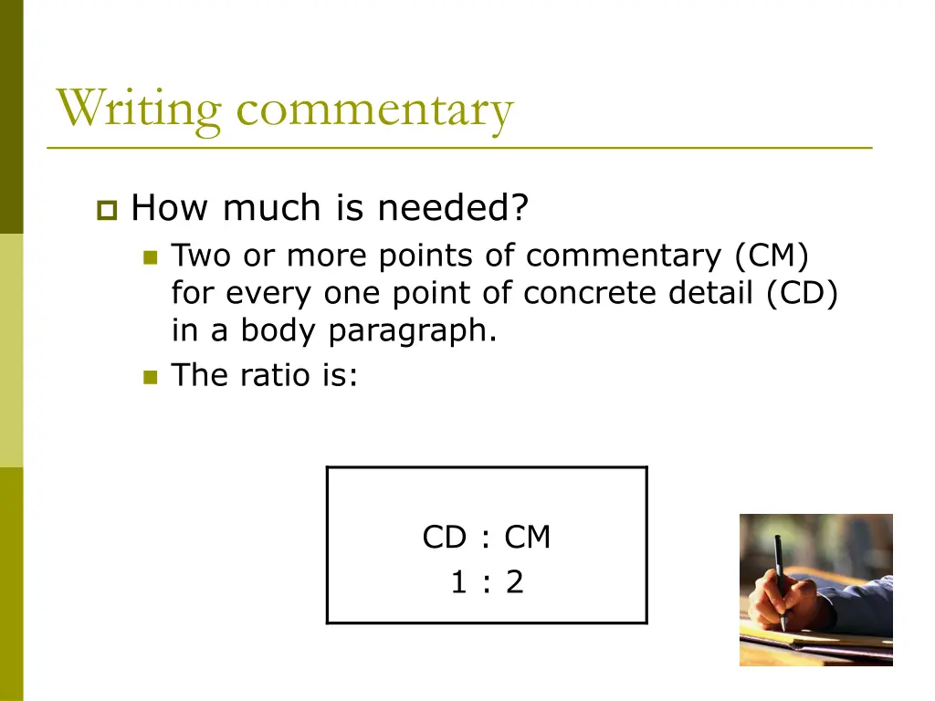 writing commentary 1