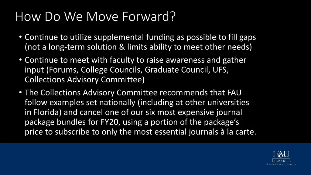 how do we move forward 1