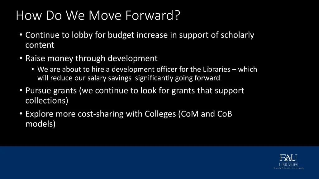 how do we move forward