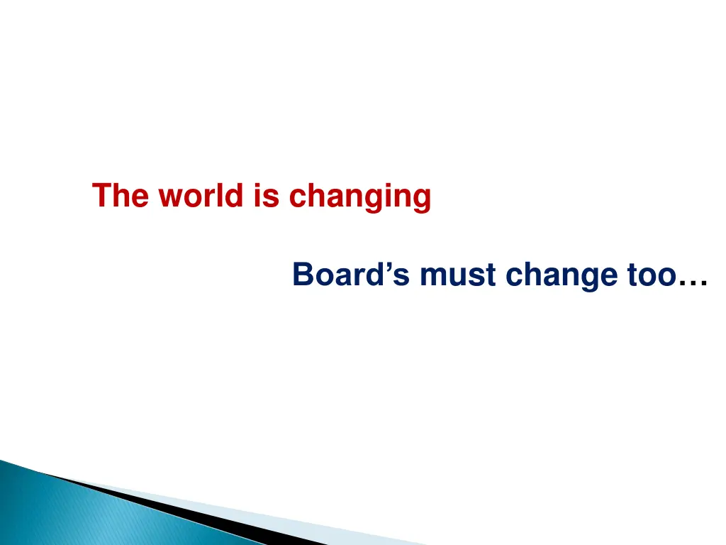 the world is changing