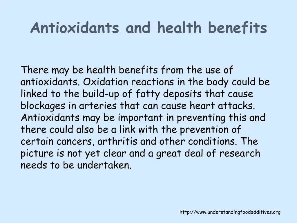 antioxidants and health benefits