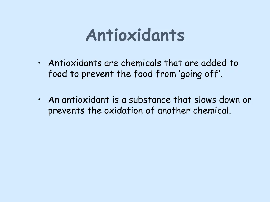 antioxidants