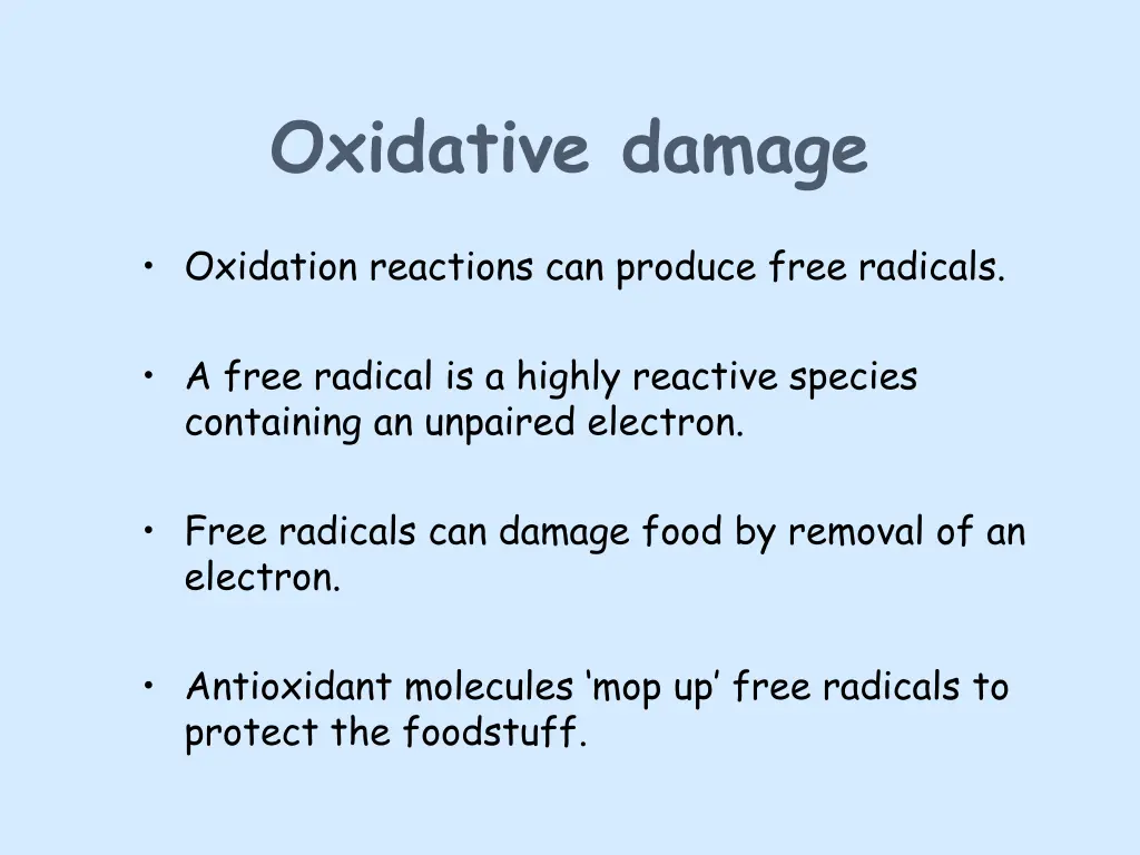 oxidative damage