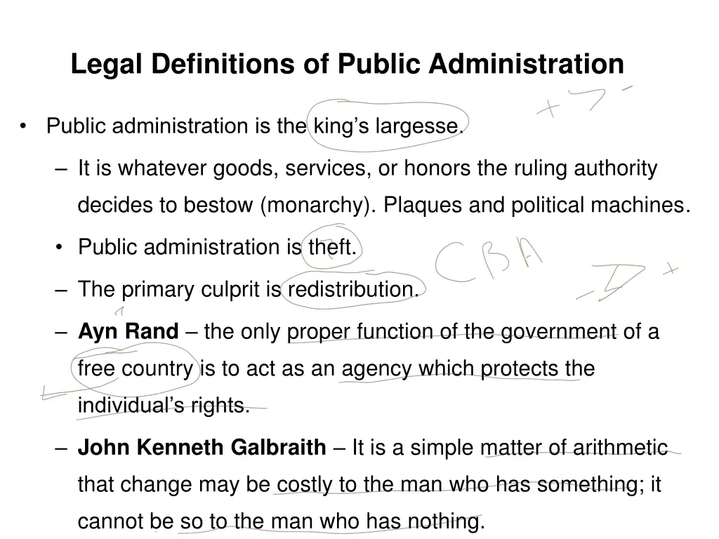 legal definitions of public administration 1