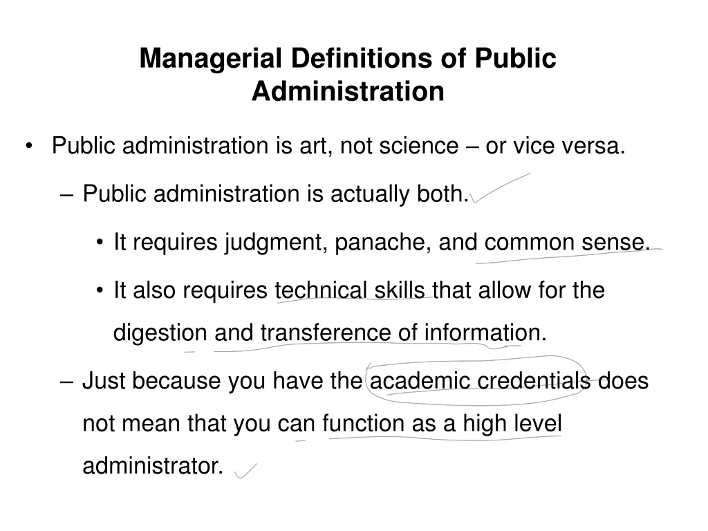 managerial definitions of public administration 3