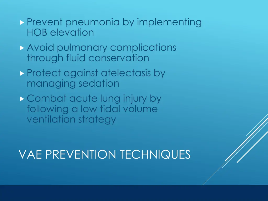 prevent pneumonia by implementing hob elevation
