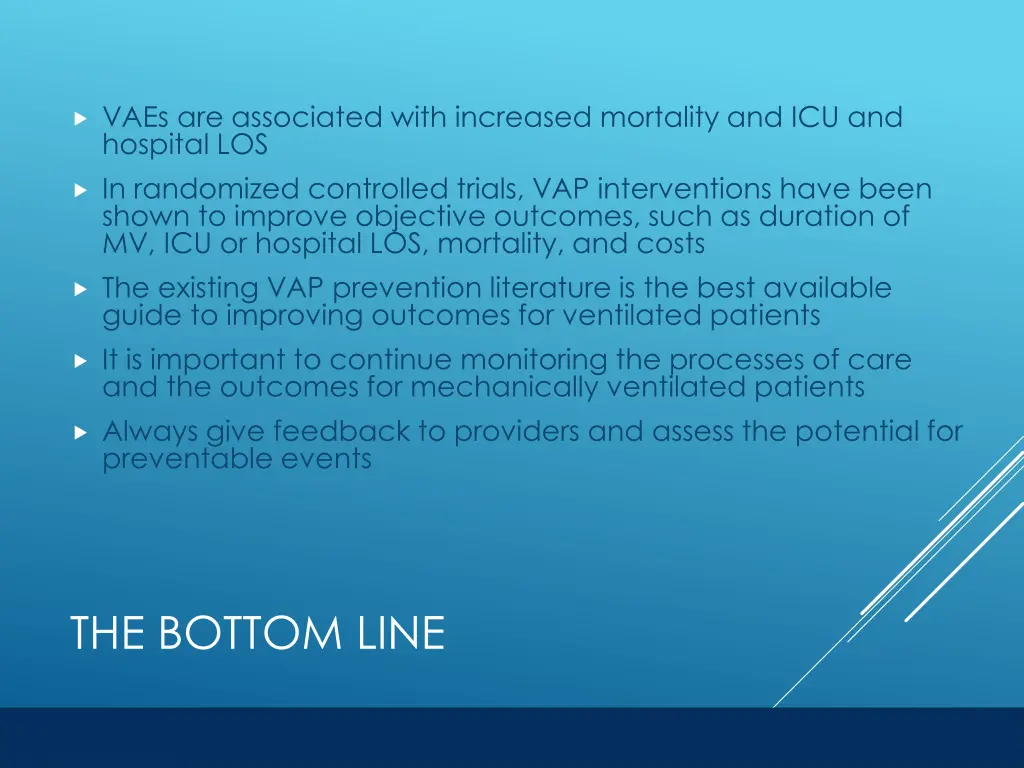 vaes are associated with increased mortality