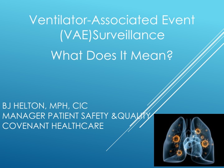ventilator associated event vae surveillance what
