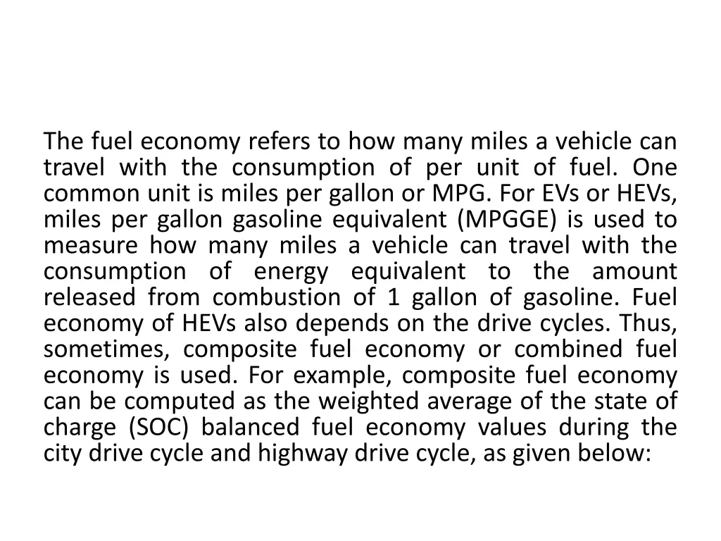 the fuel economy refers to how many miles