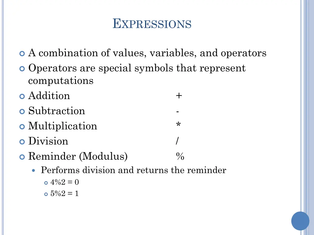 e xpressions 1