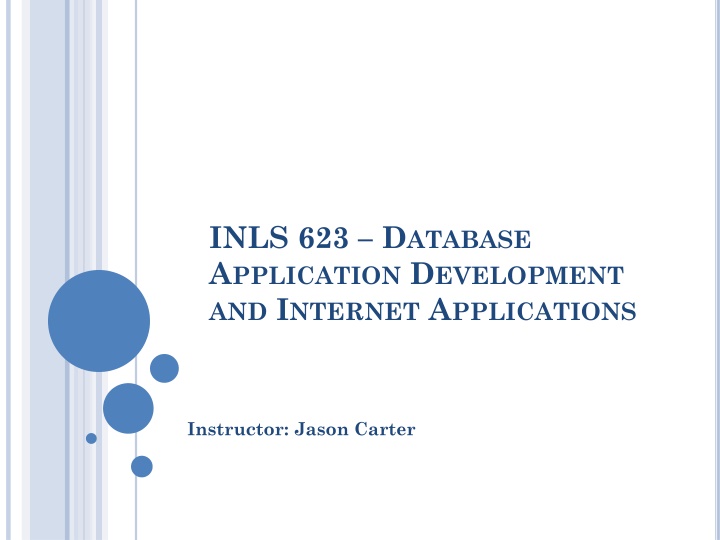 inls 623 d atabase a pplication d evelopment