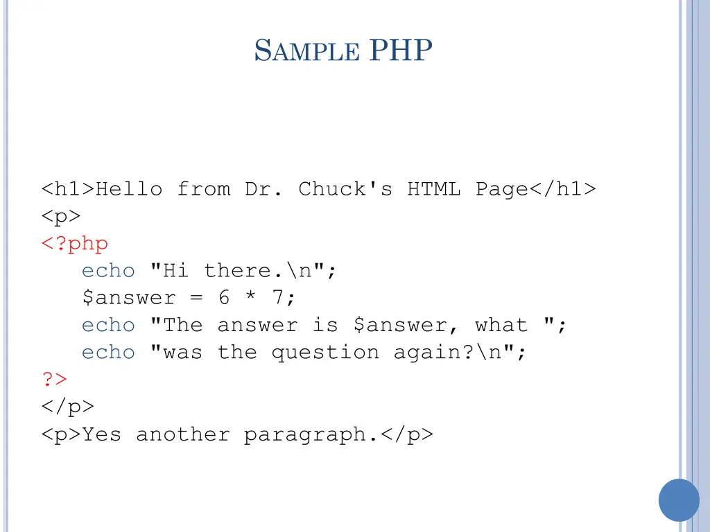s ample php