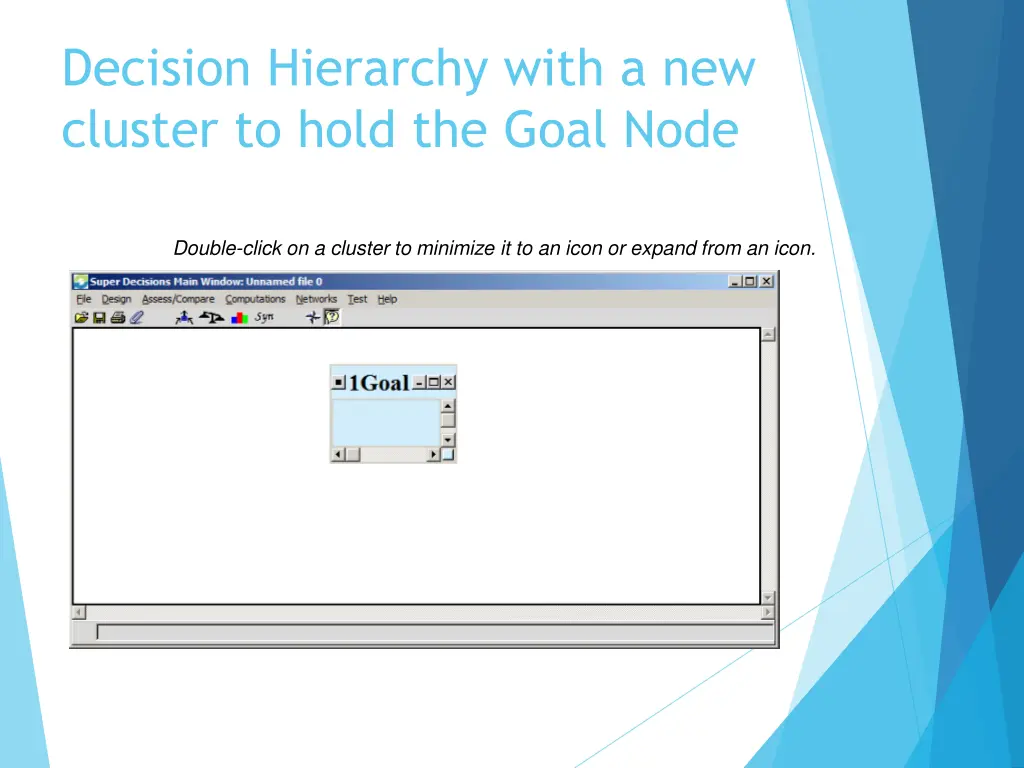 decision hierarchy with a new cluster to hold