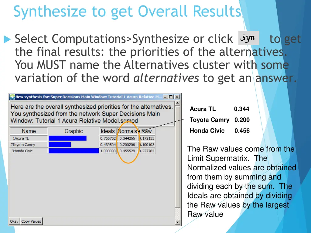 synthesize to get overall results
