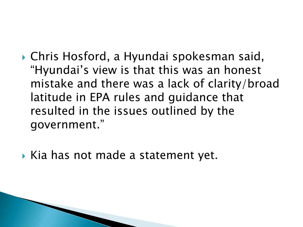 chris hosford a hyundai spokesman said hyundai