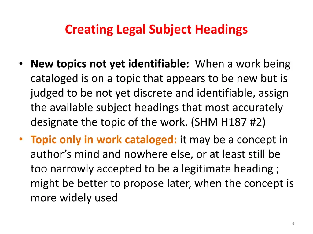 creating legal subject headings 1