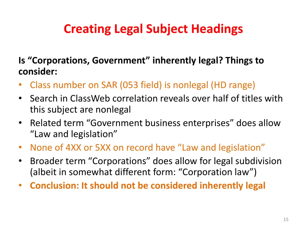 creating legal subject headings 11