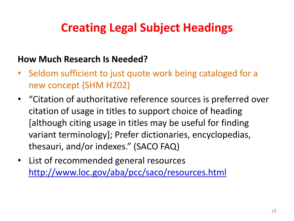 creating legal subject headings 14