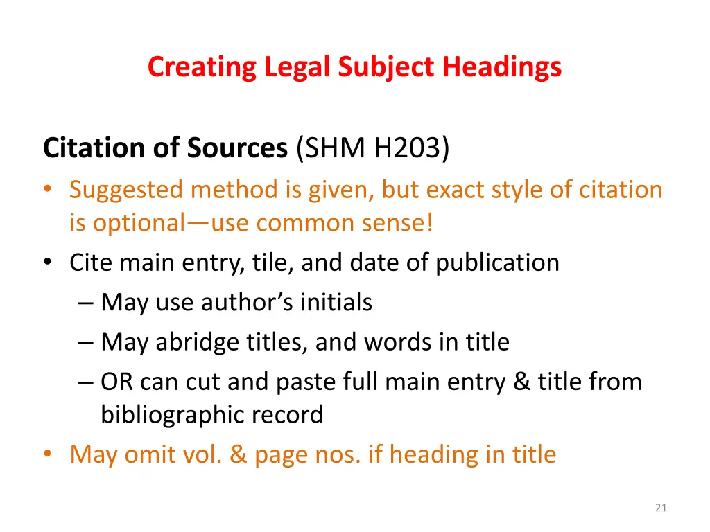 creating legal subject headings 17