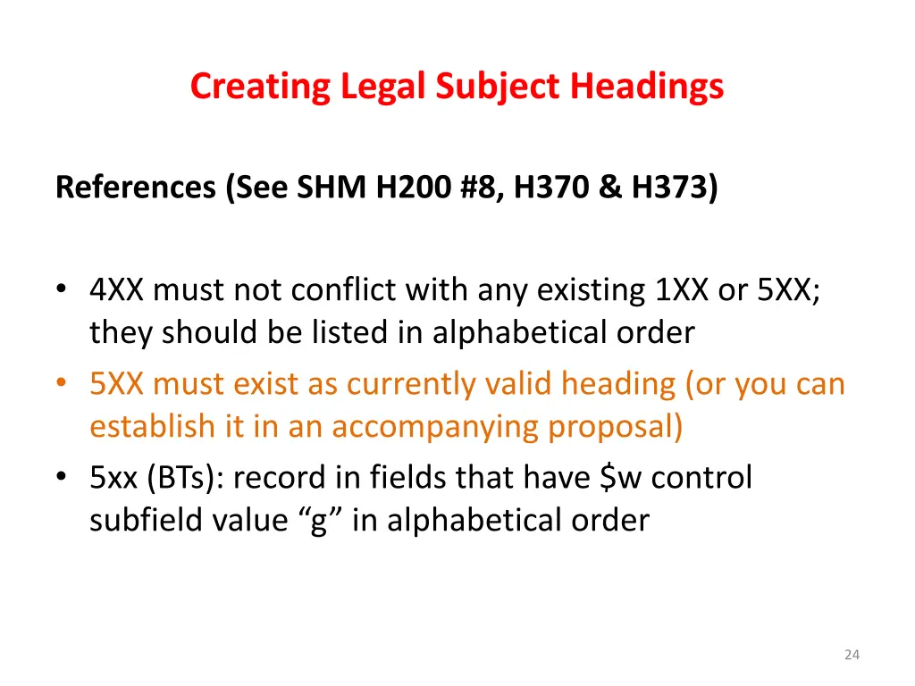 creating legal subject headings 19