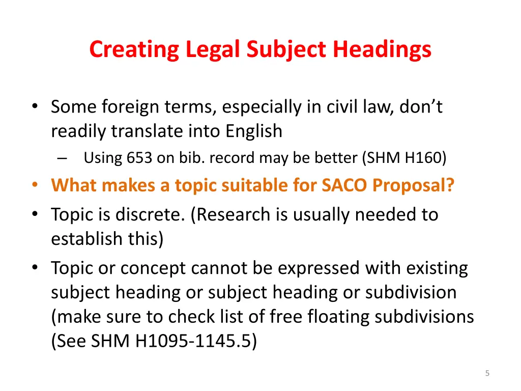 creating legal subject headings 3