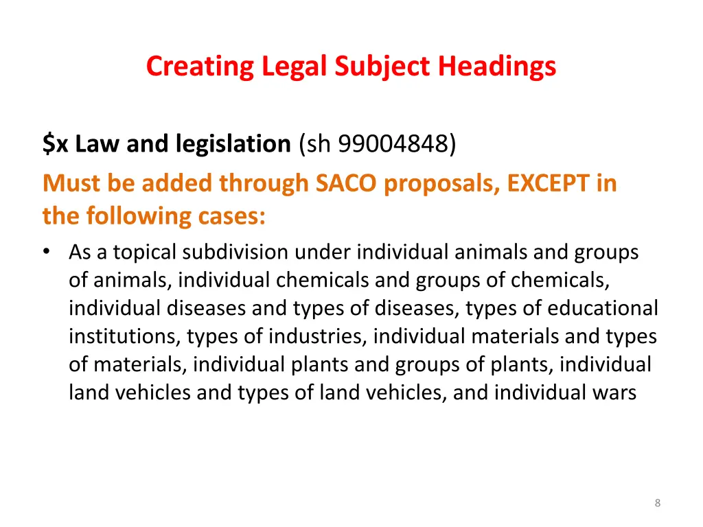 creating legal subject headings 6