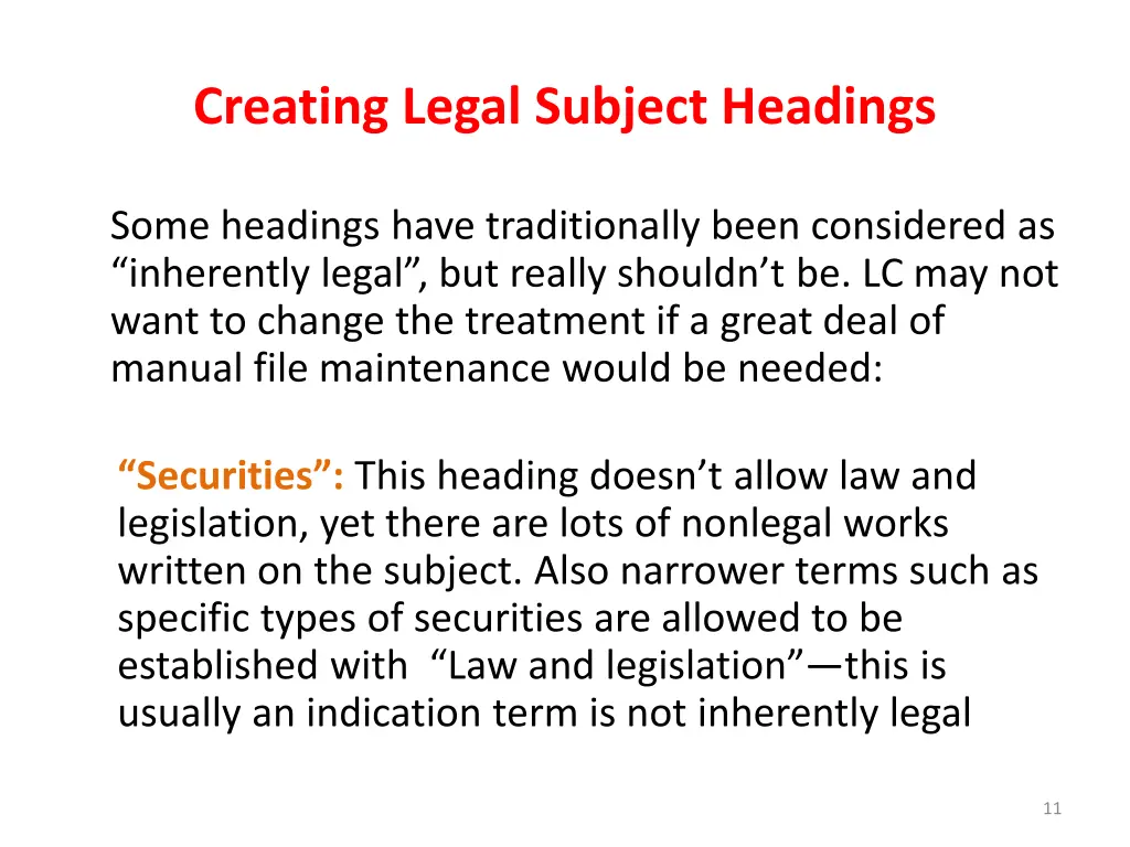 creating legal subject headings 8