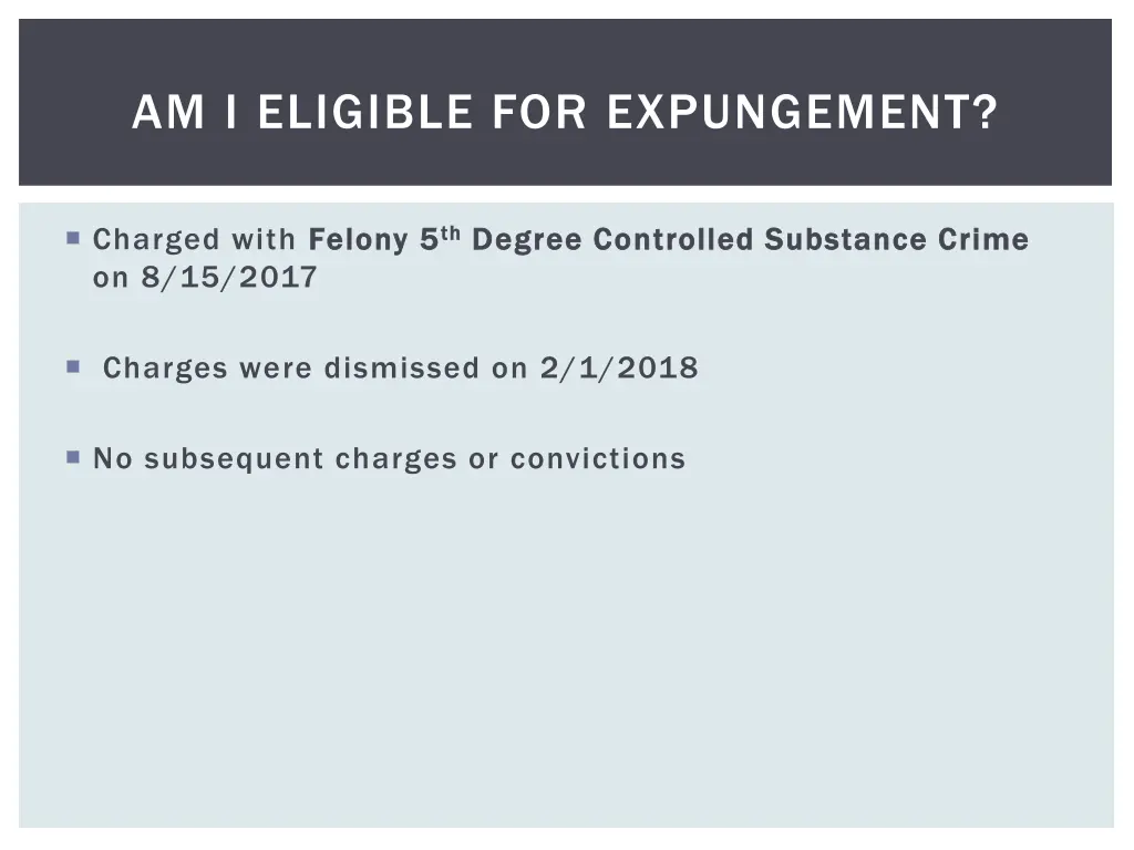 am i eligible for expungement 5